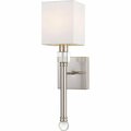 Af Lighting Sheridan Wall Sconce, Satin Nickel 9142-1W